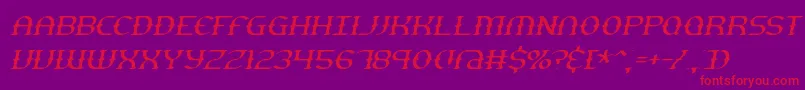 フォントgesturts – 紫の背景に赤い文字