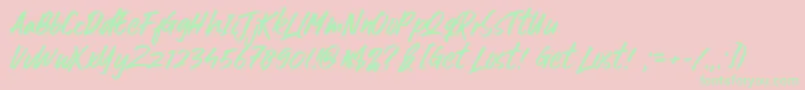 Get Lost-Schriftart – Grüne Schriften auf rosa Hintergrund