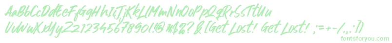 Шрифт Get Lost – зелёные шрифты на белом фоне