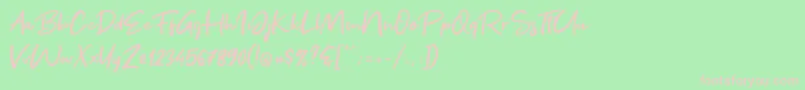 Get Show-Schriftart – Rosa Schriften auf grünem Hintergrund