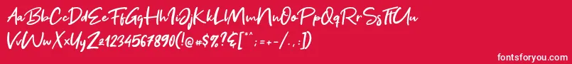 Get Show Font – White Fonts on Red Background