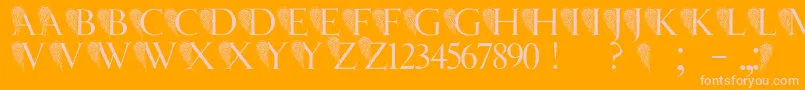 JmhAngelusIi Font – Pink Fonts on Orange Background