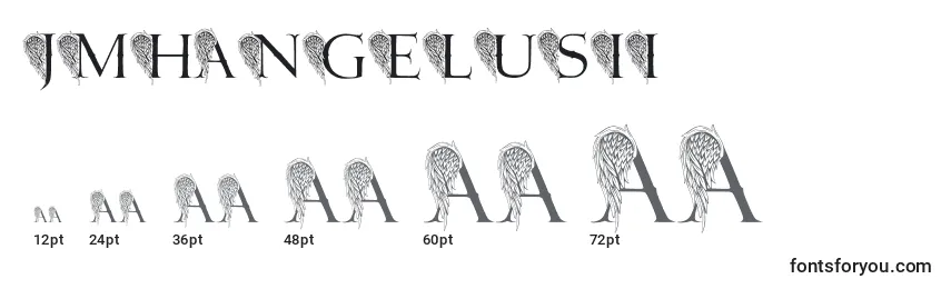 Размеры шрифта JmhAngelusIi