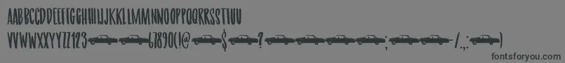 フォントGetaway Car DEMO – 黒い文字の灰色の背景