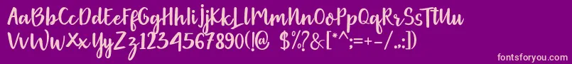 Gethania Font – Pink Fonts on Purple Background