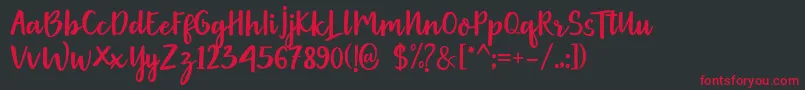 Gethania Font – Red Fonts on Black Background