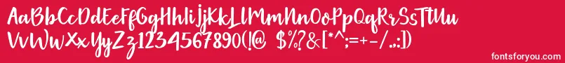 Gethania Font – White Fonts on Red Background