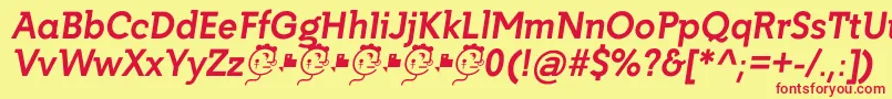 Police Getho Bold It – polices rouges sur fond jaune
