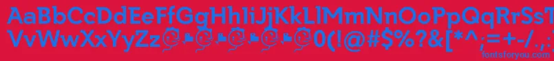 フォントGetho Bold – 赤い背景に青い文字