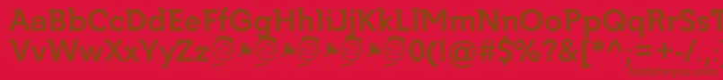 Getho Bold Font – Brown Fonts on Red Background