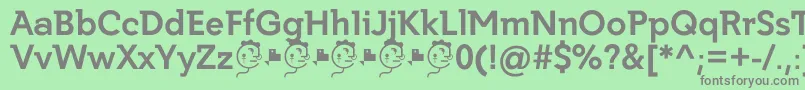 Getho Bold Font – Gray Fonts on Green Background