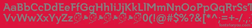 Getho Bold Font – Gray Fonts on Red Background