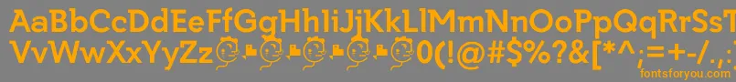 Getho Bold Font – Orange Fonts on Gray Background