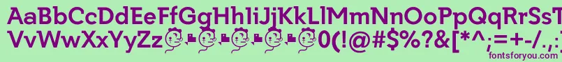 Getho Bold Font – Purple Fonts on Green Background