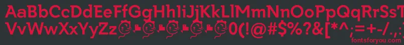 フォントGetho Bold – 黒い背景に赤い文字