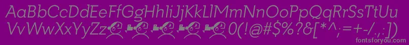 Getho Light It Font – Gray Fonts on Purple Background