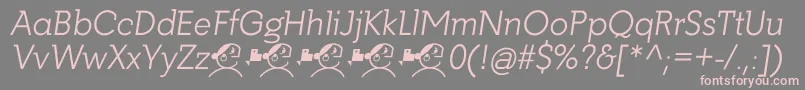 Getho Light It Font – Pink Fonts on Gray Background