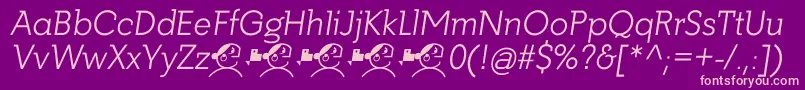 Getho Light It Font – Pink Fonts on Purple Background