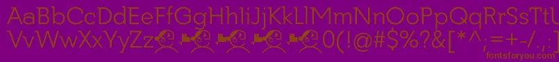 Getho Light Font – Brown Fonts on Purple Background