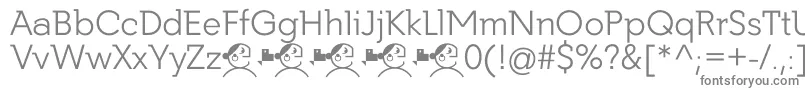 Getho Light-fontti – harmaat kirjasimet valkoisella taustalla