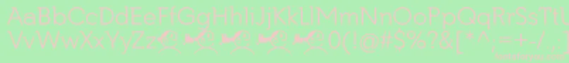 Getho Light Font – Pink Fonts on Green Background