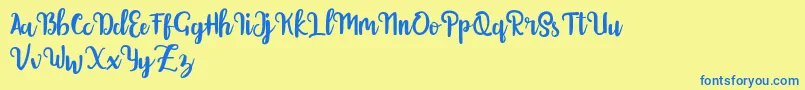 Getolyfe Font – Blue Fonts on Yellow Background