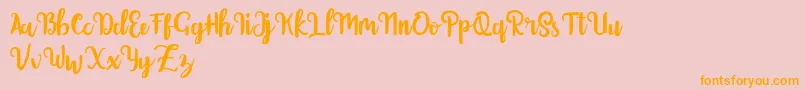 Getolyfe-Schriftart – Orangefarbene Schriften auf rosa Hintergrund