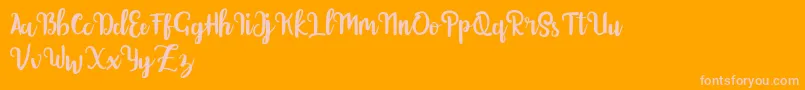 Getolyfe Font – Pink Fonts on Orange Background