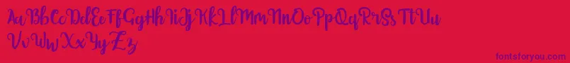 Getolyfe Font – Purple Fonts on Red Background