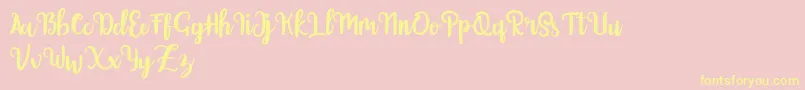 Getolyfe Font – Yellow Fonts on Pink Background