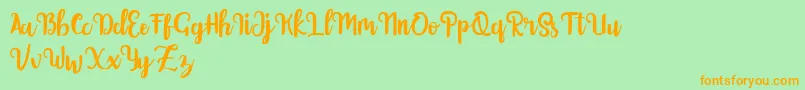 Getolyfe Font – Orange Fonts on Green Background