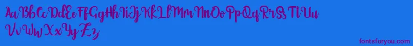 Getolyfe Font – Purple Fonts on Blue Background