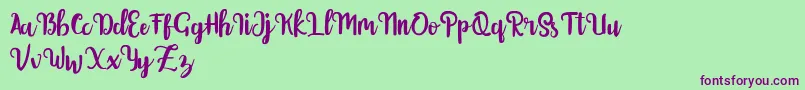 Getolyfe Font – Purple Fonts on Green Background