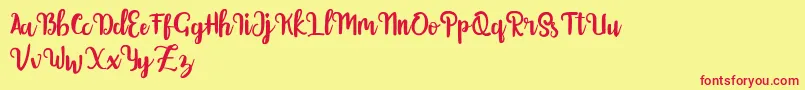 Getolyfe Font – Red Fonts on Yellow Background