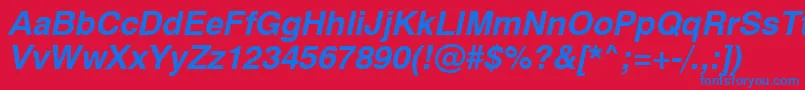 フォントSwiss721BoldObliqueSwa – 赤い背景に青い文字