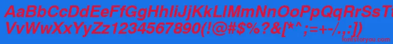 fuente Swiss721BoldObliqueSwa – Fuentes Rojas Sobre Fondo Azul