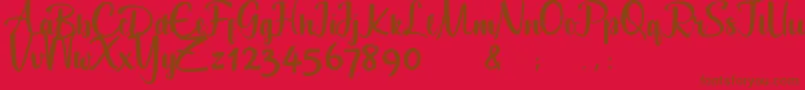 Geuceu Font – Brown Fonts on Red Background