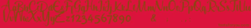Geuceu Font – Brown Fonts on Red Background