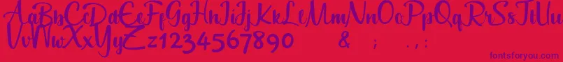 Geuceu Font – Purple Fonts on Red Background