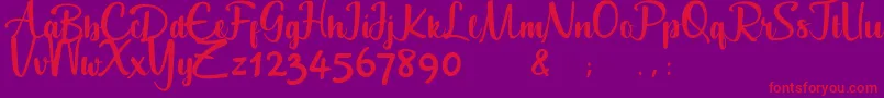 Geuceu Font – Red Fonts on Purple Background