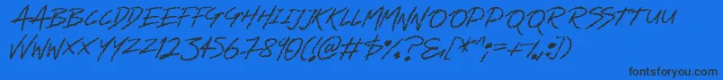 Ghastly Font – Black Fonts on Blue Background