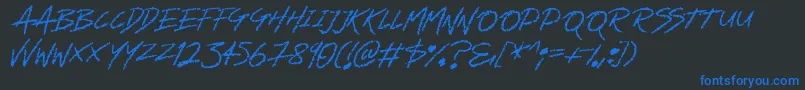Шрифт Ghastly – синие шрифты на чёрном фоне