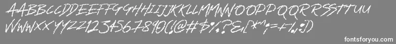 Ghastly Font – White Fonts on Gray Background