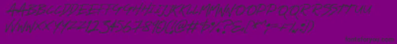 Ghastly-Schriftart – Schwarze Schriften auf violettem Hintergrund