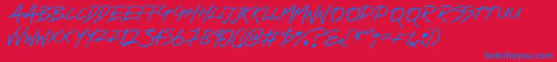 Ghastly Font – Blue Fonts on Red Background