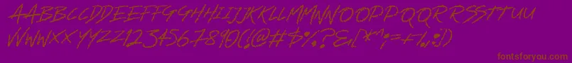 Ghastly Font – Brown Fonts on Purple Background