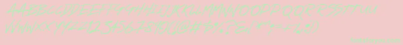 Ghastly Font – Green Fonts on Pink Background
