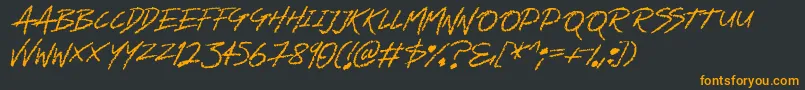 Ghastly Font – Orange Fonts on Black Background
