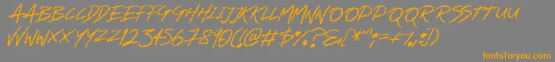 Ghastly Font – Orange Fonts on Gray Background