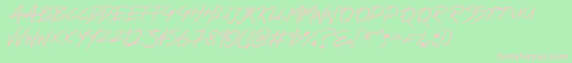 Ghastly Font – Pink Fonts on Green Background